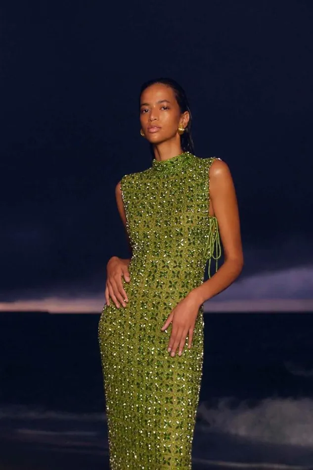 Women Evening Dresses Rachel Gilbert Indi Gown Lime Women Evening Dresses Rachel Gilbert Indi Gown Lime