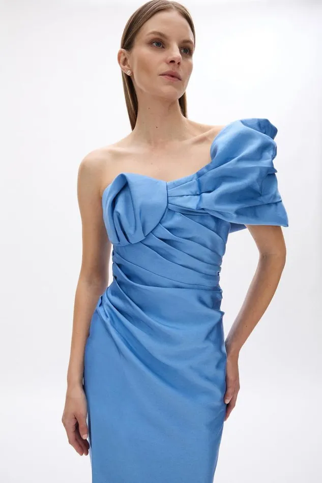 Women Evening Dresses Rachel Gilbert Marlo Gown In Cornflower Women Evening Dresses Rachel Gilbert Marlo Gown In Cornflower