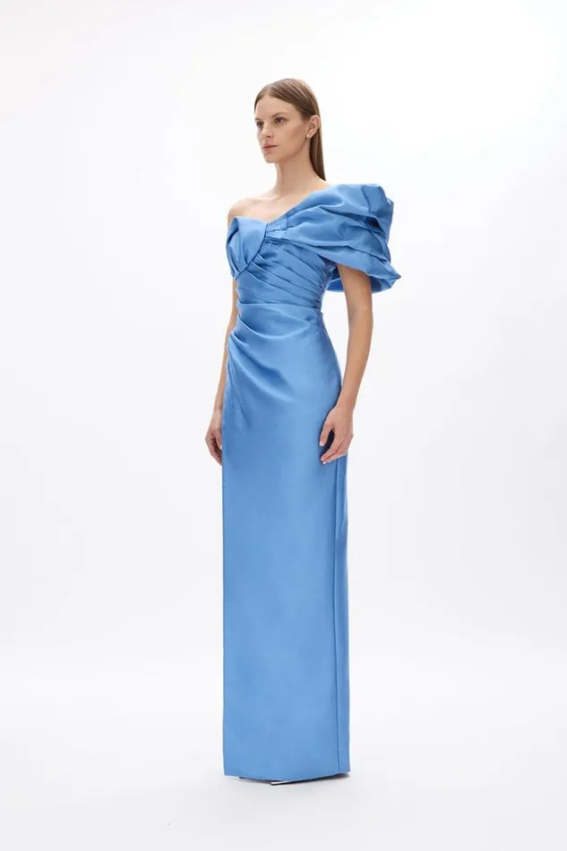 Women Evening Dresses Rachel Gilbert Marlo Gown In Cornflower Women Evening Dresses Rachel Gilbert Marlo Gown In Cornflower