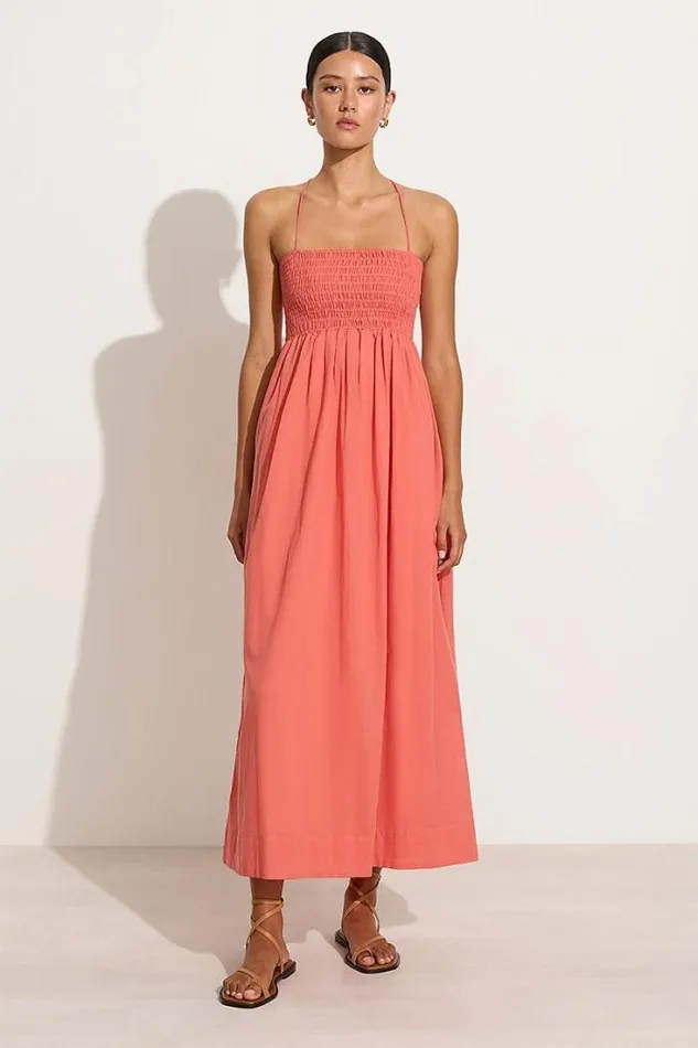 Women Faithfull The Brand Dresses Agolde Midi Dress Melon 8211 Final Sale