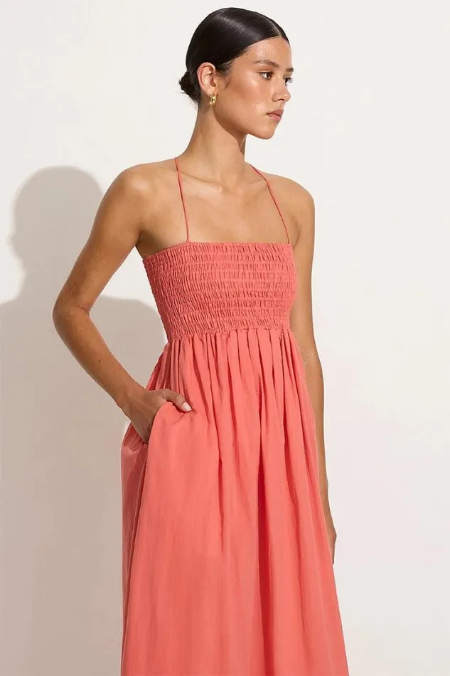 Women Faithfull The Brand Dresses Agolde Midi Dress Melon 8211 Final Sale