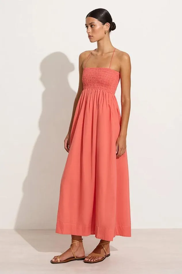 Women Faithfull The Brand Dresses Agolde Midi Dress Melon 8211 Final Sale