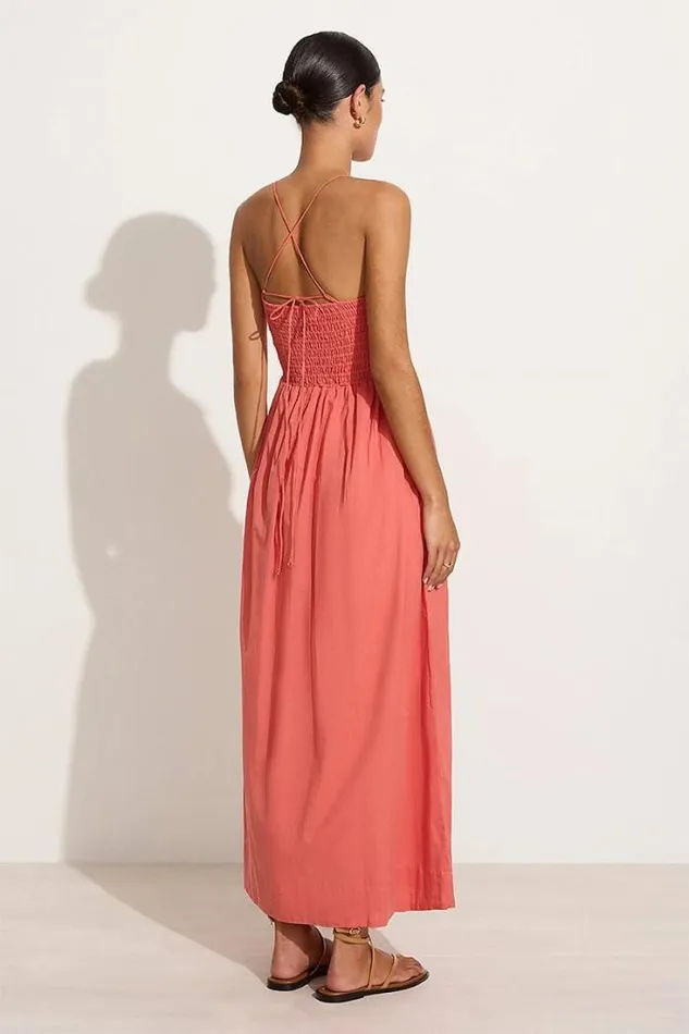 Women Faithfull The Brand Dresses Agolde Midi Dress Melon 8211 Final Sale