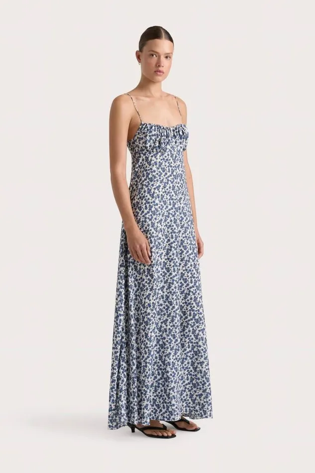 Women Faithfull The Brand Dresses Anessa Maxi Dress Leilani Mid Blue