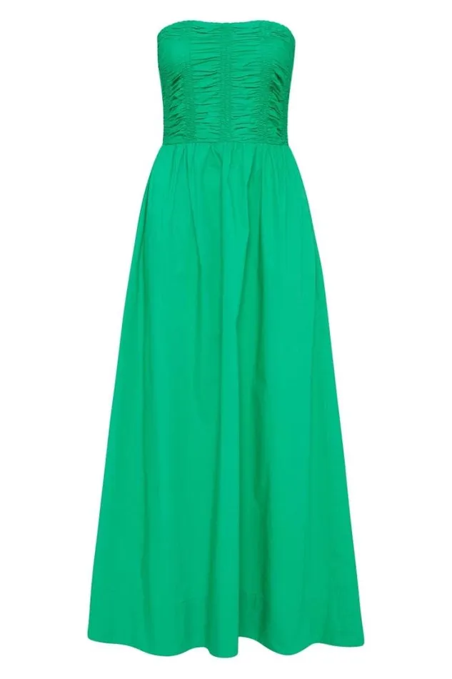 Women Faithfull The Brand Dresses Dominquez Midi Dress Verde