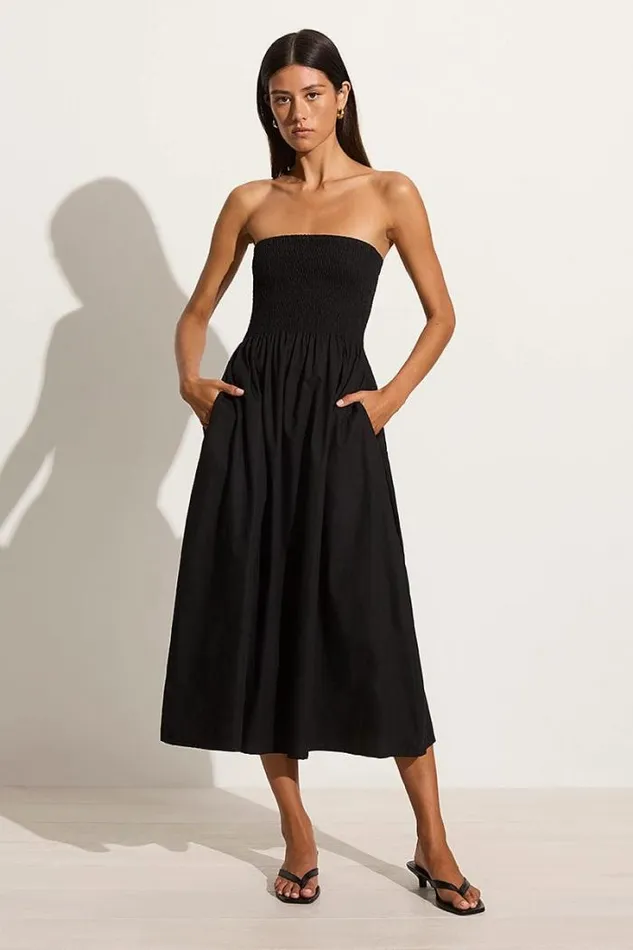 Women Faithfull The Brand Dresses Madella Midi Dress Black