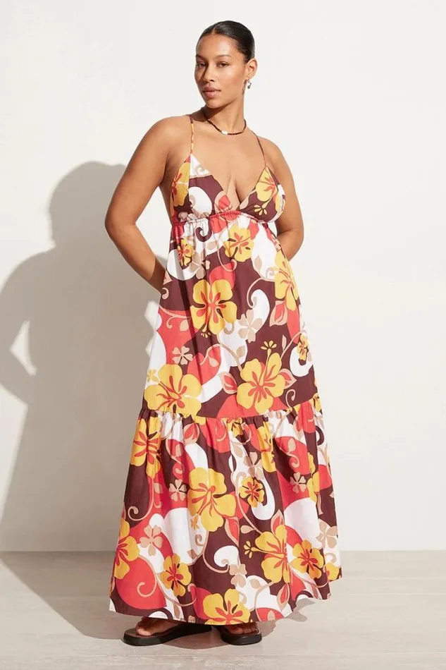 Women Faithfull The Brand Dresses Noma Midi Dress Ulani Floral Print 8211 Final Sale