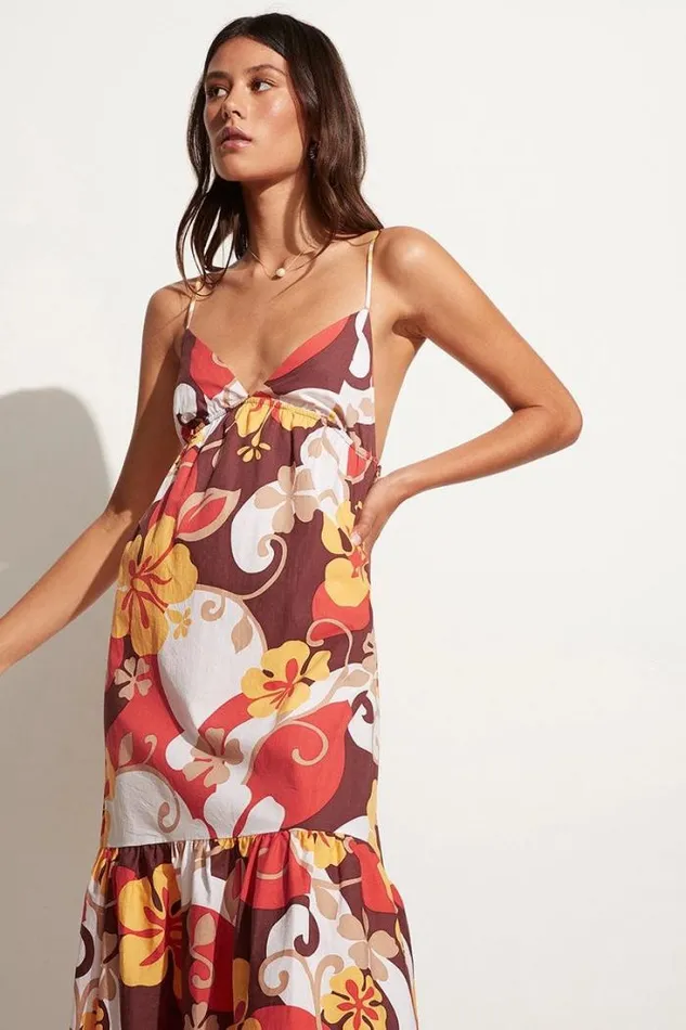 Women Faithfull The Brand Dresses Noma Midi Dress Ulani Floral Print 8211 Final Sale