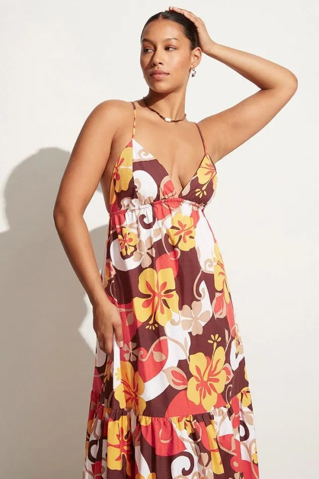 Women Faithfull The Brand Dresses Noma Midi Dress Ulani Floral Print 8211 Final Sale