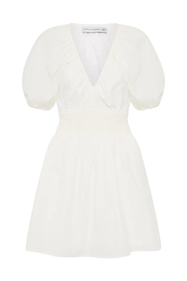 Women Faithfull The Brand Mini Dresses Salone Mini Dress White