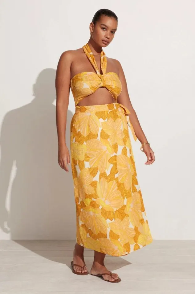 Women Faithfull The Brand Skirts and Shorts Casitas Wrap Skirt La Marieta Floral Print 8211 Final Sale