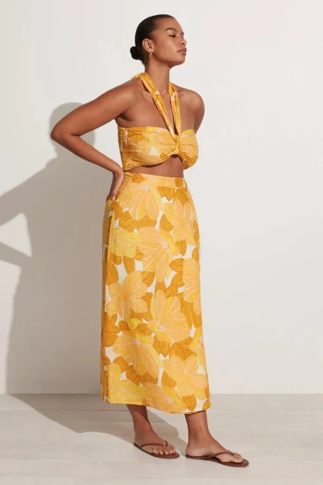 Women Faithfull The Brand Skirts and Shorts Casitas Wrap Skirt La Marieta Floral Print 8211 Final Sale