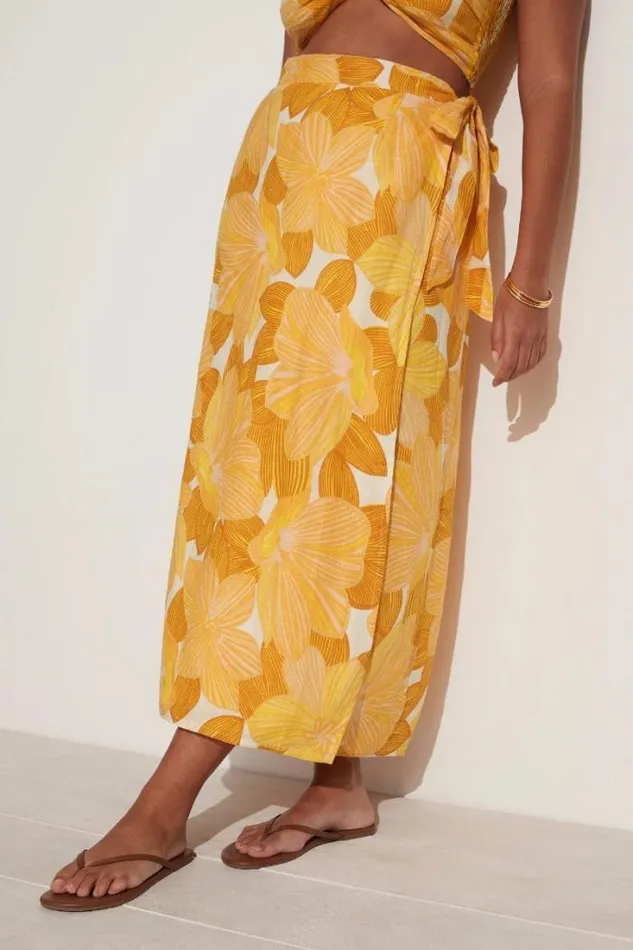 Women Faithfull The Brand Skirts and Shorts Casitas Wrap Skirt La Marieta Floral Print 8211 Final Sale