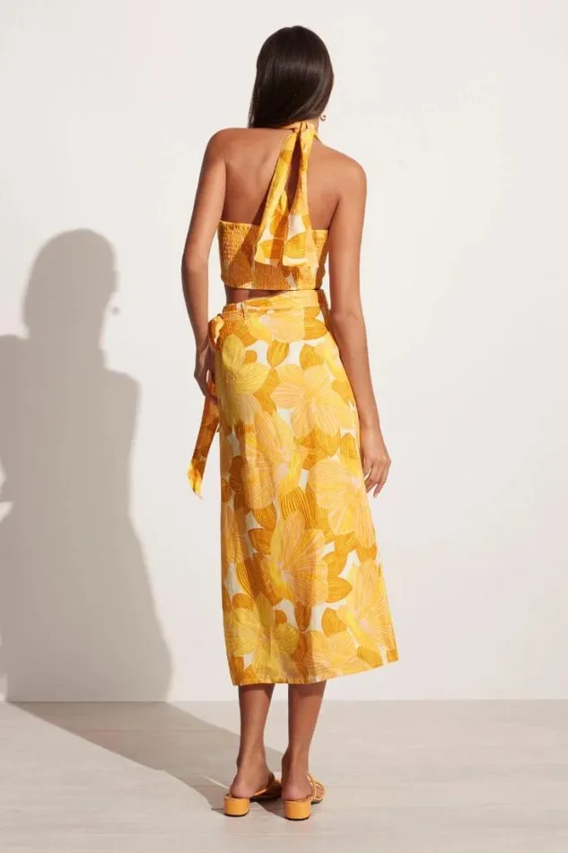 Women Faithfull The Brand Skirts and Shorts Casitas Wrap Skirt La Marieta Floral Print 8211 Final Sale