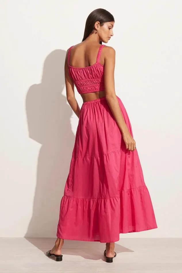 Women Faithfull The Brand Skirts and Shorts Ellaine Maxi Skirt Fuchsia 8211 Final Sale
