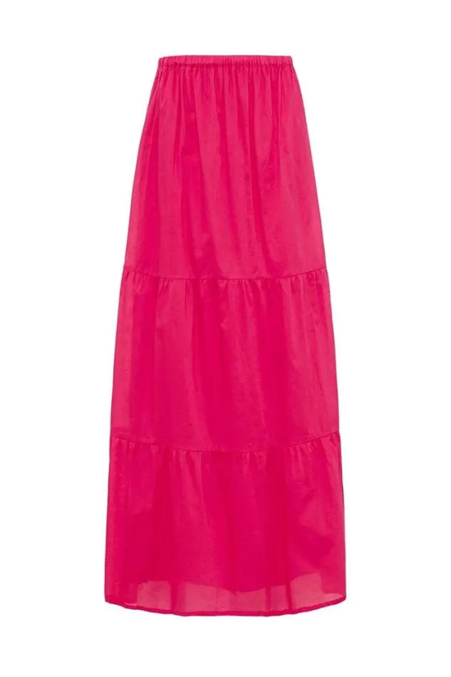 Women Faithfull The Brand Skirts and Shorts Ellaine Maxi Skirt Fuchsia 8211 Final Sale