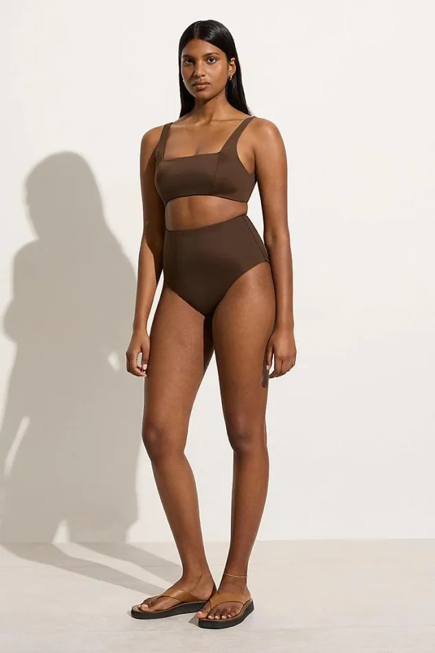 Women Faithfull The Brand Swim Afonso Bikini Bottom Coffee