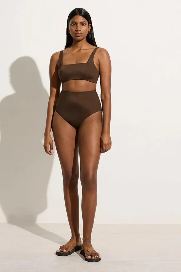 Women Faithfull The Brand Swim Afonso Bikini Bottom Coffee