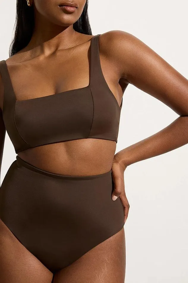 Women Faithfull The Brand Swim Afonso Bikini Bottom Coffee