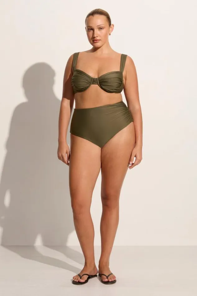 Women Faithfull The Brand Swim Bianca Bikini Bottoms Khaki