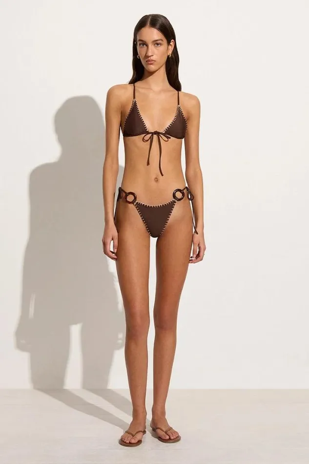 Women Faithfull The Brand Swim Della Bikini Bottoms Coffee