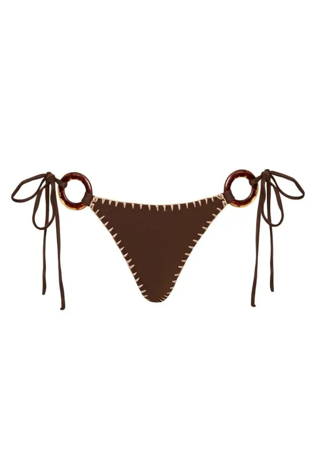 Women Faithfull The Brand Swim Della Bikini Bottoms Coffee