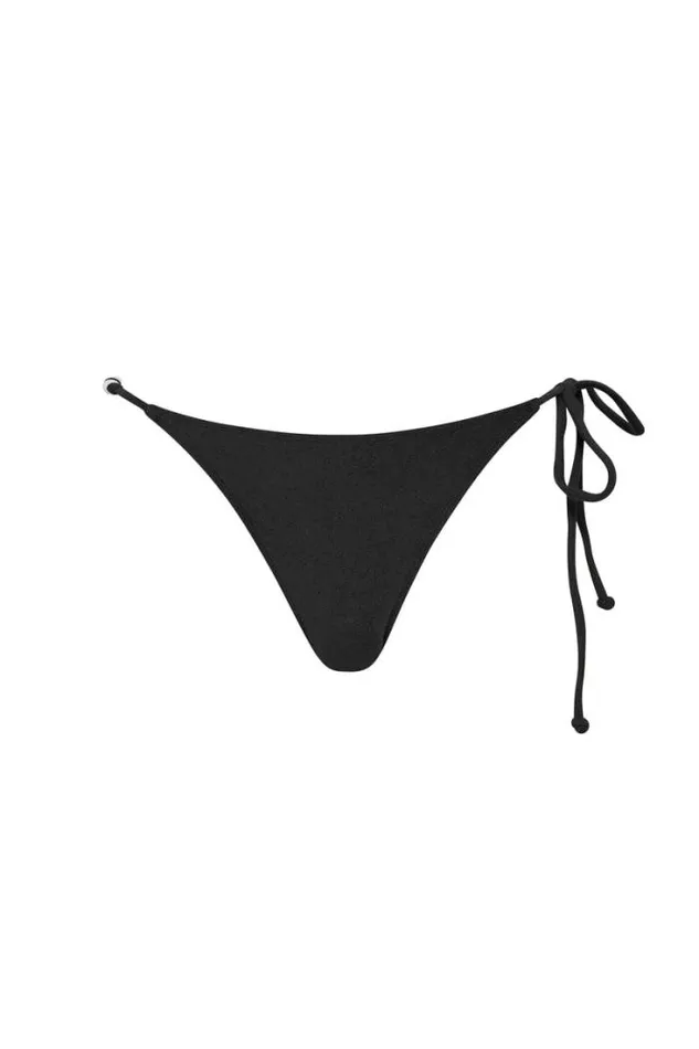 Women Faithfull The Brand Swim Di Mari Bikini Bottoms Black Towelling 8211 Final Sale