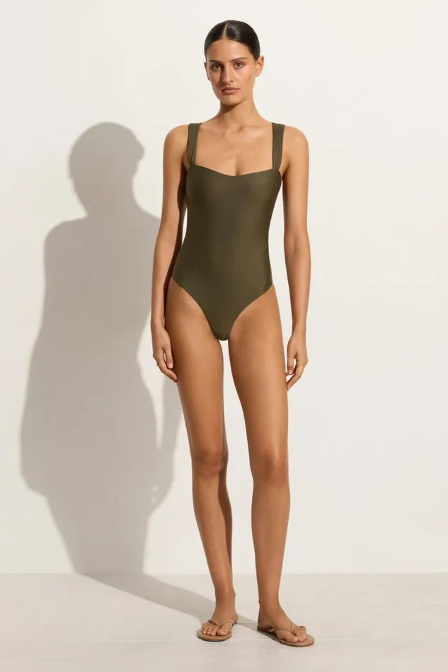 Women Faithfull The Brand Swim Grazie One Piece Khaki