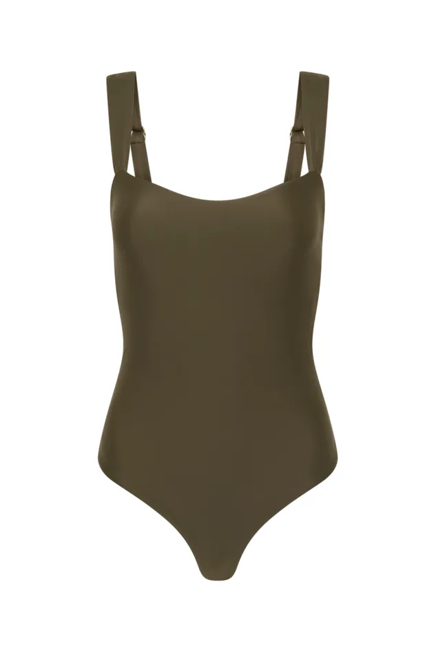 Women Faithfull The Brand Swim Grazie One Piece Khaki