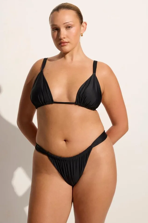 Women Faithfull The Brand Swim Mary Bikini Top Black