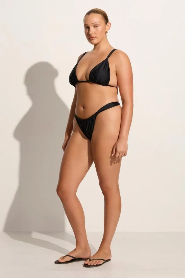 Women Faithfull The Brand Swim Mary Bikini Top Black