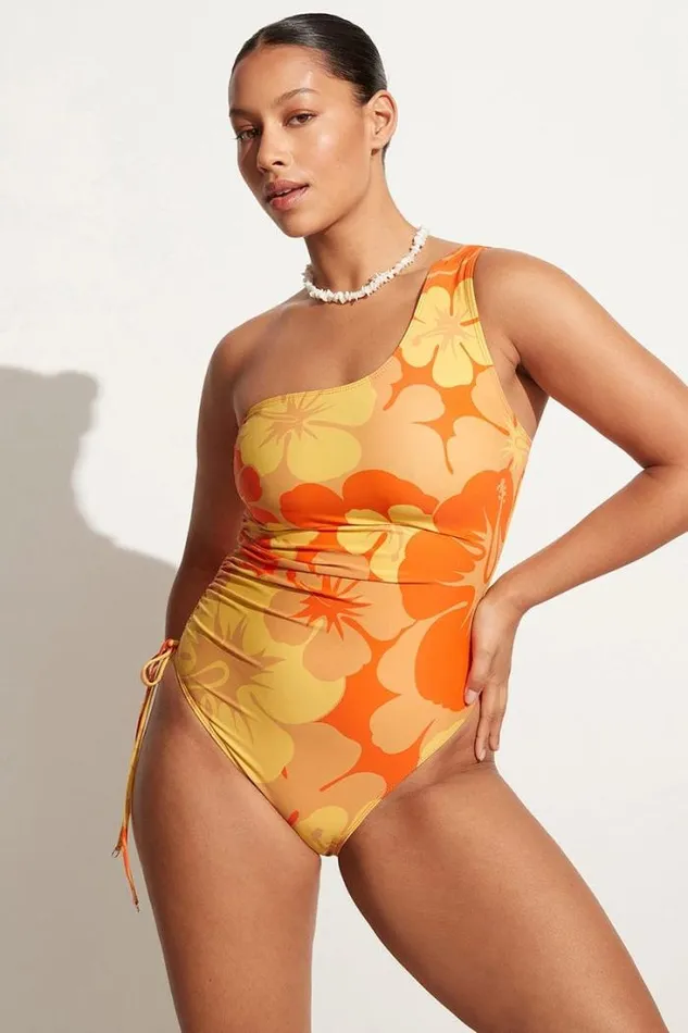 Women Faithfull The Brand Swim Motu Uta One Piece Surfs Up Floral Print 8211 Final Sale