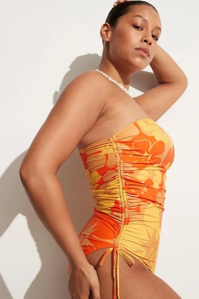 Women Faithfull The Brand Swim Motu Uta One Piece Surfs Up Floral Print 8211 Final Sale