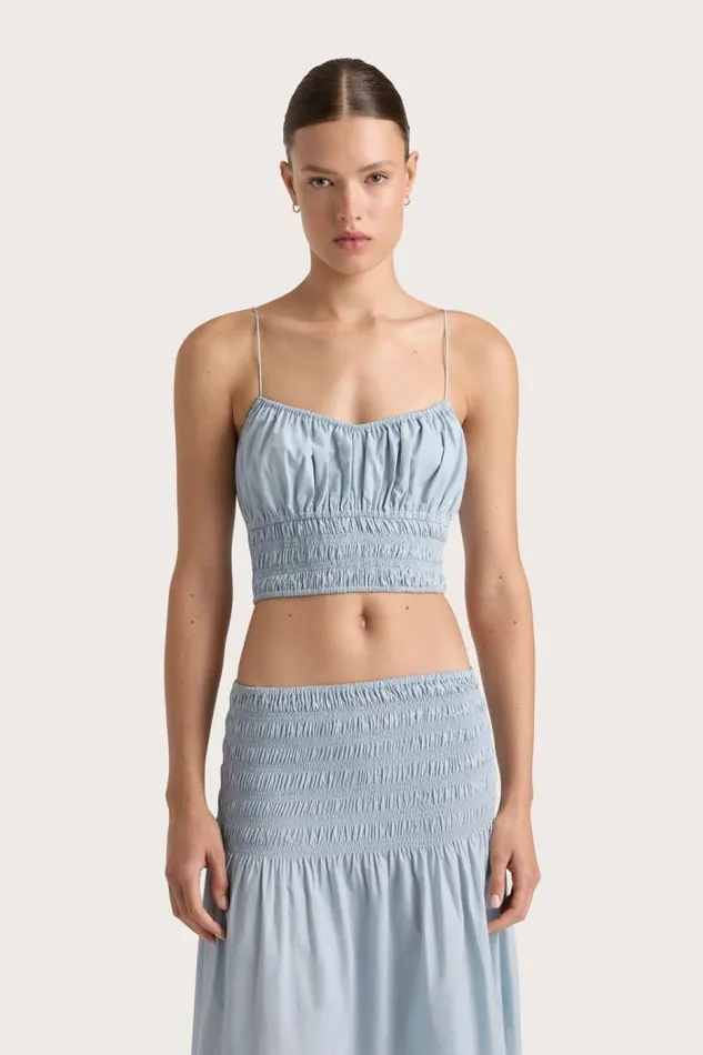 Women Faithfull The Brand Tops Baia Top Sky Blue