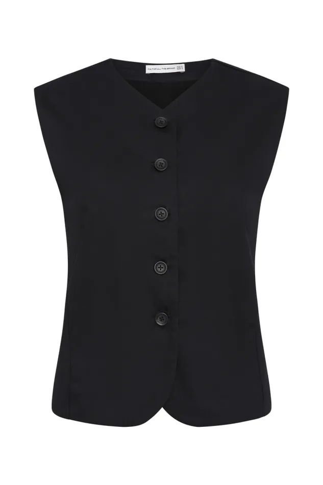 Women Faithfull The Brand Tops Delfina Vest Black