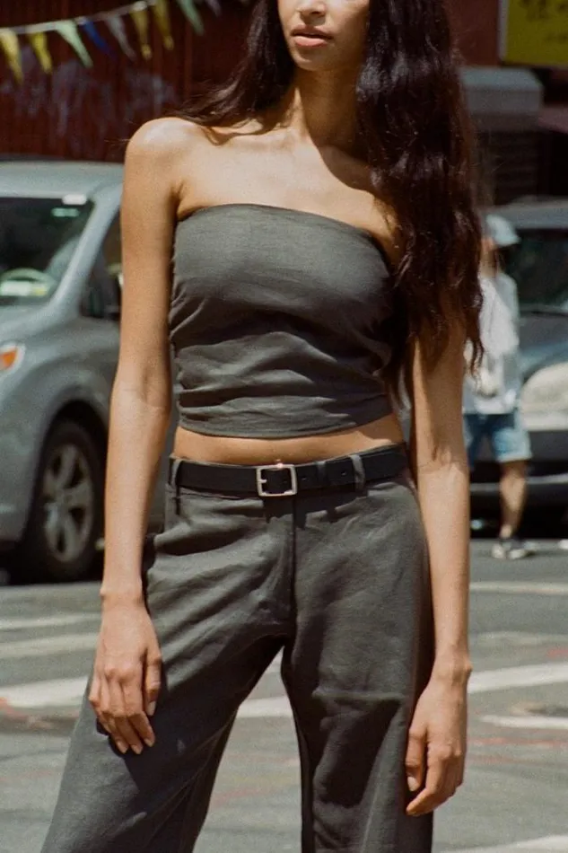 Women Faithfull The Brand Tops Praiyah Bodice Charcoal