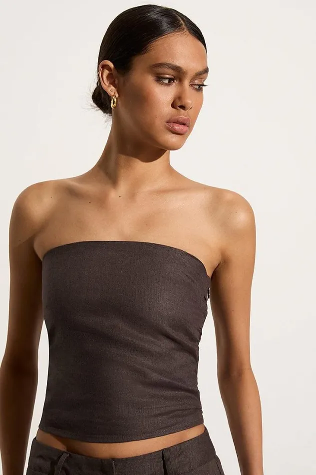 Women Faithfull The Brand Tops Praiyah Bodice Charcoal
