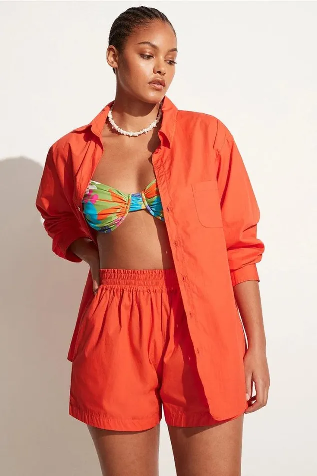 Women Faithfull The Brand Tops Tropea Shirt Morange 8211 Final Sale