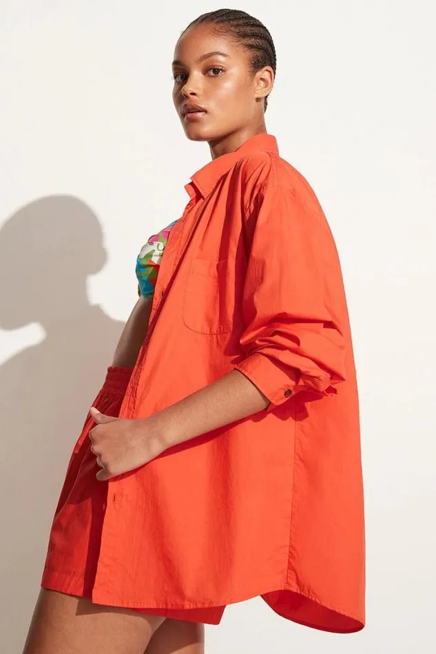 Women Faithfull The Brand Tops Tropea Shirt Morange 8211 Final Sale