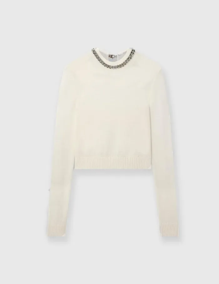 Women Falabella Chain FineKnit Sweater Natural Stella McCartney Knitwear