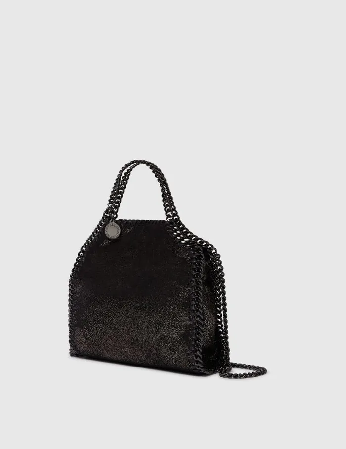 Women Falabella Tiny Tote Bag Dark Grey Metallic Stella McCartney Crossbody Bags