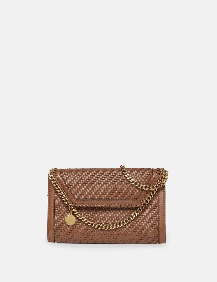 Women Falabella Woven Wallet Crossbody Bag Tan Brown Stella McCartney Mini Bags And Clutches Women Falabella Woven Wallet Crossbody Bag Tan Brown Stella McCartney Mini Bags And Clutches