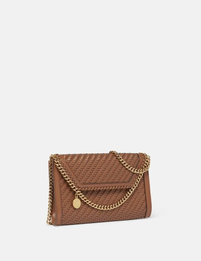 Women Falabella Woven Wallet Crossbody Bag Tan Brown Stella McCartney Mini Bags And Clutches Women Falabella Woven Wallet Crossbody Bag Tan Brown Stella McCartney Mini Bags And Clutches