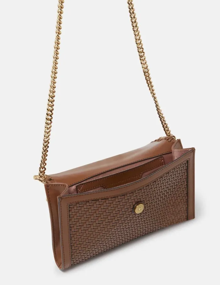 Women Falabella Woven Wallet Crossbody Bag Tan Brown Stella McCartney Mini Bags And Clutches Women Falabella Woven Wallet Crossbody Bag Tan Brown Stella McCartney Mini Bags And Clutches