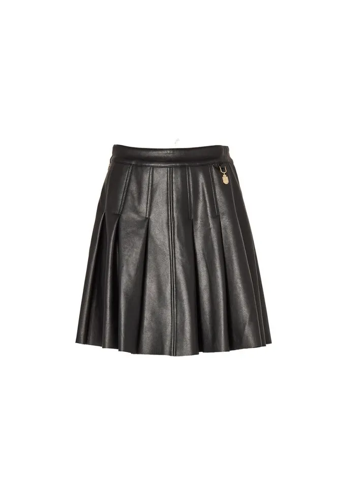 Women Faux Leather Pleated Mini Skirt Black Holland Cooper Skirts Women Faux Leather Pleated Mini Skirt Black Holland Cooper Skirts