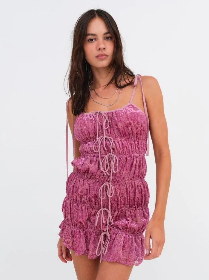 Women Felicity Mini Dress Purple For Love and Lemons Dresses