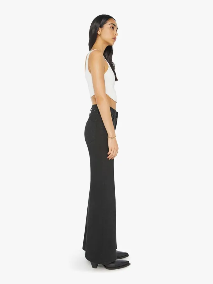 Women Flare Mother Denim The Twister Sneak Black