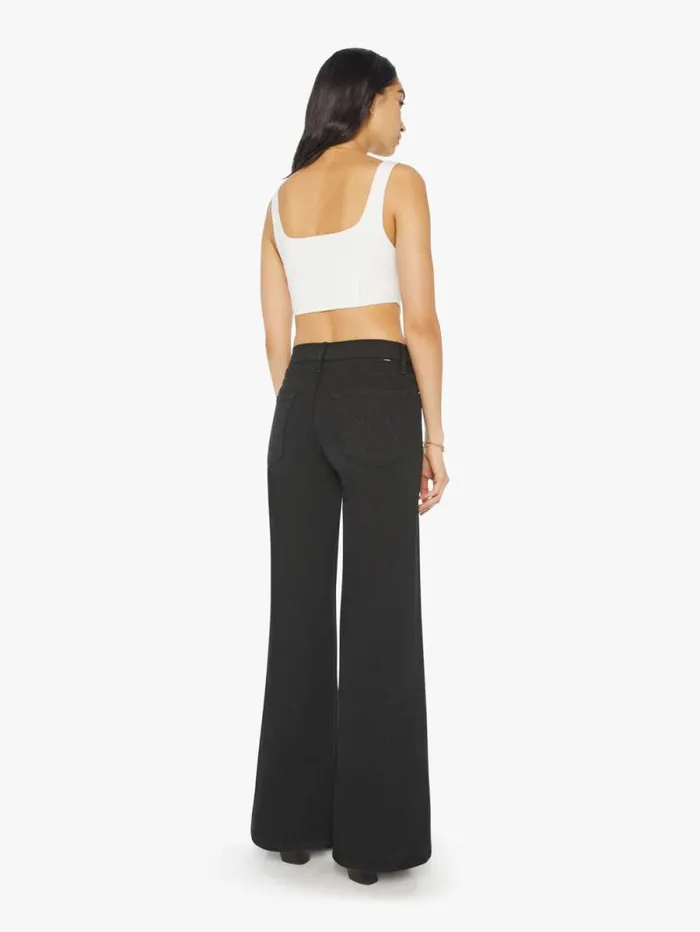 Women Flare Mother Denim The Twister Sneak Black