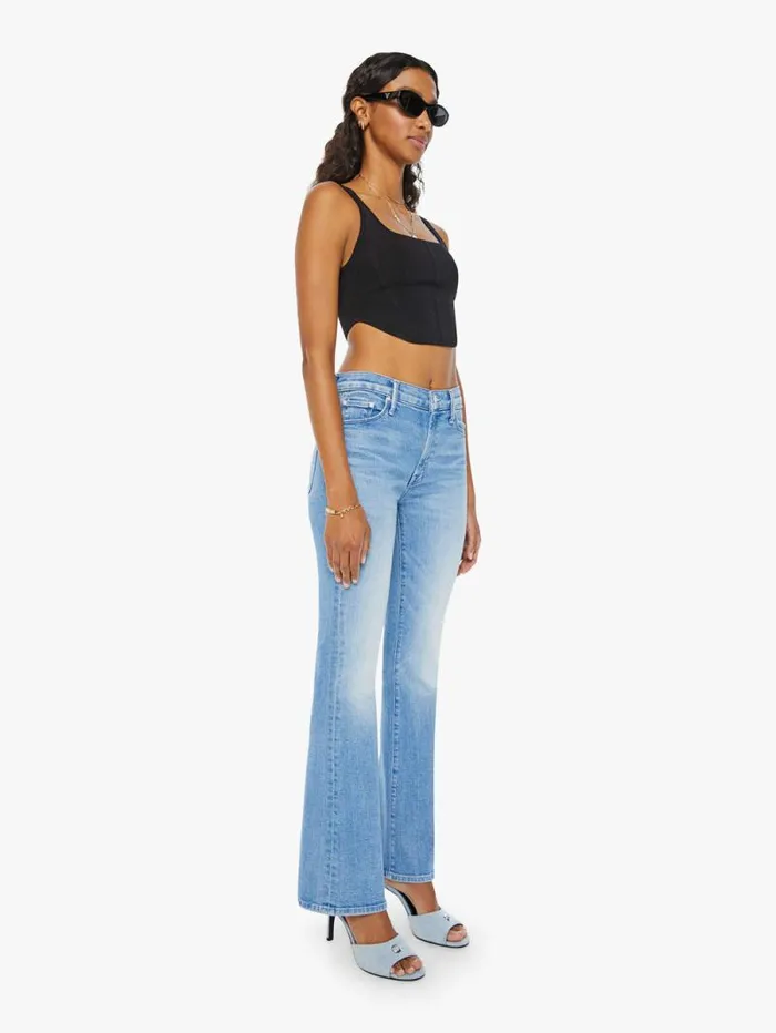 Women Flare Mother Denim The Weekender Blue
