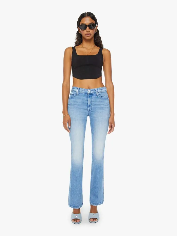 Women Flare Mother Denim The Weekender Blue